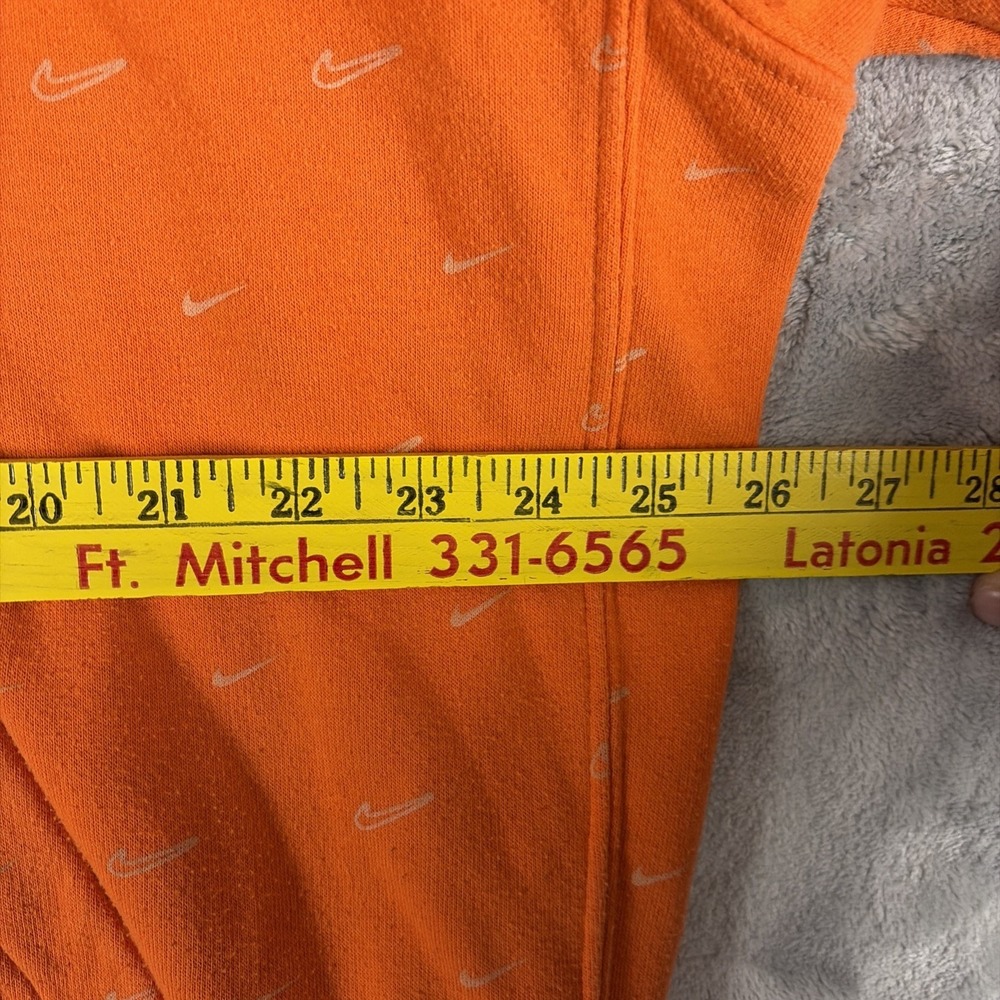 Nike Hoodie Sweatshirt Mens XL Orange Nike Swoosh All Over Print DC2767-837 - Picture 6 of 9